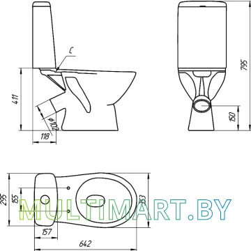 Унитаз Cersanit Fast (S-KO-FAS031-3/6-PL-w) картинка 7